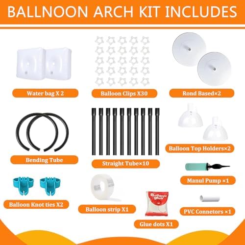 Balloon Arch Kit Stand for Birthday Decoration 8.2FT & 6FT, alternate view 4