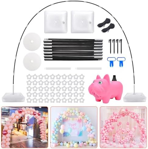 Balloon Arch Kit with Electric Balloon Pump, Adjustable Balloon Arch Stand Frame Garden Arbors: for Wedding Baby