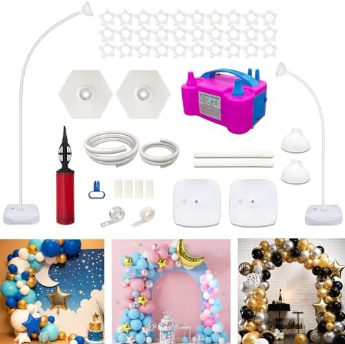 Balloon Arch Kit with Electric Pump, Free Bending Half Balloon Arch Stand