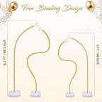Balloon Arch Kit with Pump 8.2FT/5FT Gold Half Arch Balloon Stand for Party, alternate view 2