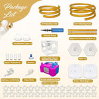 Balloon Arch Kit with Pump 8.2FT/5FT Gold Half Arch Balloon Stand for Party, alternate view 4