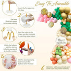 Balloon Arch Kit with Pump 8.2FT/5FT Gold Half Arch Balloon Stand for Party, alternate view 5