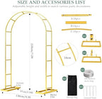 Balloon Arch Stand 7.2FTx4.3FT Trellis for Climbing Plants Outdoor, alternate view 4