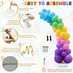 Balloon Arch Stand, Bendable Balloon Arch Kit with Light Strings, alternate view 6