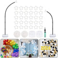 Balloon Arch Stand for Floor with Base, Reusable Balloon Arch Kit, Black in Black