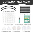 Balloon Arch Stand for Floor with Base, Reusable Balloon Arch Kit, Black in Black, alternate view 4