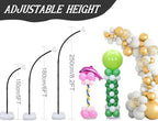 Balloon Arch Stand for Floor with Base, Reusable Balloon Arch Kit, Black in Black, alternate view 6