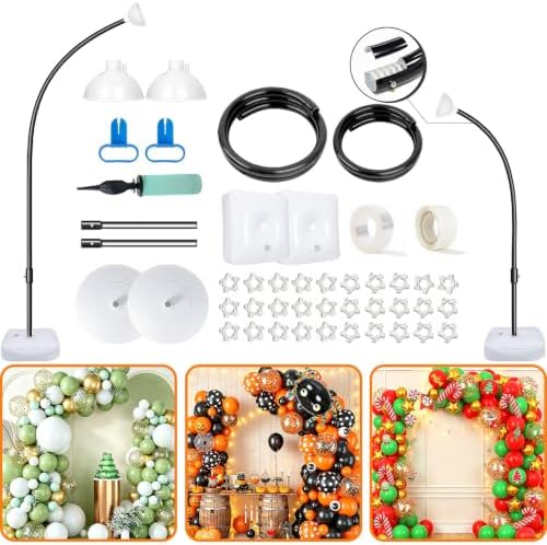 Balloon Arch Stand for Party Decoration 9.2FT & 6FT - Black in Updated-black