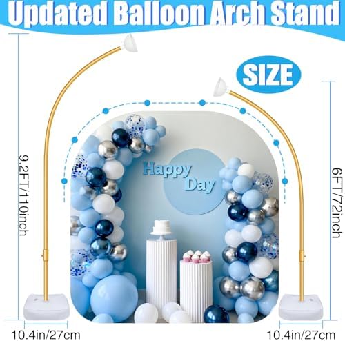 Balloon Arch Stand for Wedding Arch Frame Decoration 9.2FT & 6FT, alternate view 3