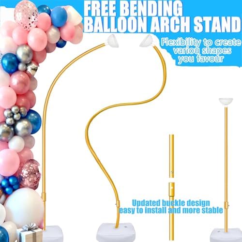 Balloon Arch Stand for Wedding Arch Frame Decoration 9.2FT & 6FT, alternate view 4