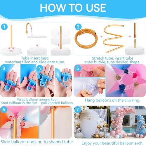 Balloon Arch Stand for Wedding Arch Frame Decoration 9.2FT & 6FT, alternate view 6