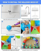 Balloon Arch Stand Kit, 10 x 7.5FT Adjustable Arch Frame for Party in 10 x 7.5FT, alternate view 6