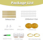 Balloon Arch Stand Kit 9ft &5.6ft, Heavy Duty Base With Water Filling Bag Bendable Half Arch Balloon Arch for, alternate view
