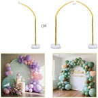 Balloon Arch Stand Kit 9ft &5.6ft, Heavy Duty Base With Water Filling Bag Bendable Half Arch Balloon Arch for, alternate view
