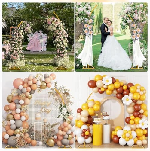 Balloon Arch Stand Kit, Balloon Arch Stand Set of 2 with Metal 8FT & 6.2FT, alternate view 6