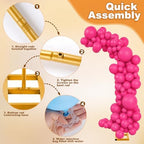 Balloon Arch Stand Kit Set with 145PCS Different Sizes Pink Balloons - Metal Wedding Backdrop Frame with 8 Water, alternate