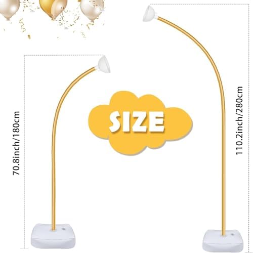 Balloon Arch Stand with Base - 8.2ft & 5ft Balloon Arch Kit with Bendable Tubes, Half Arch Stand, Balloon Column, alternate