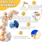 Balloon Arch Stand with Base - 8.2ft & 5ft Balloon Arch Kit with Bendable Tubes, Half Arch Stand, Balloon Column, alternate
