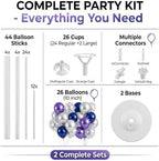 Balloon Column Kit for Floor or Table for Party Wedding in 2 Count (Pack of 1) in Midnight Purple Blue, alternate view 2