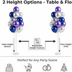Balloon Column Kit for Floor or Table for Party Wedding in 2 Count (Pack of 1) in Midnight Purple Blue, alternate view 3