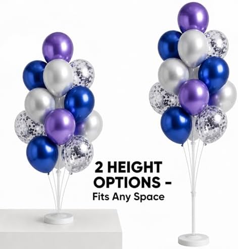 Balloon Column Kit for Floor or Table for Party Wedding in 2 Count (Pack of 1) in Midnight Purple Blue, alternate view 4