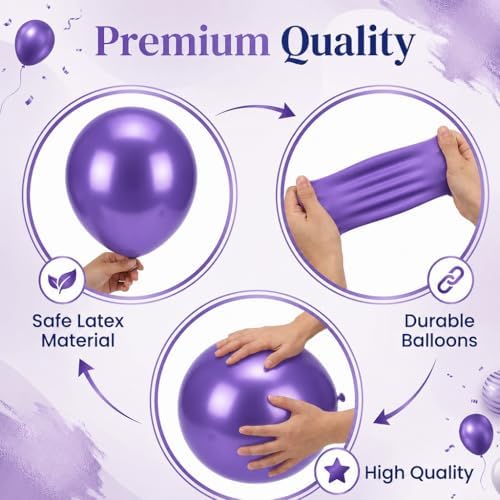 Balloon Column Kit for Floor or Table for Party Wedding in 2 Count (Pack of 1) in Midnight Purple Blue, alternate view 5