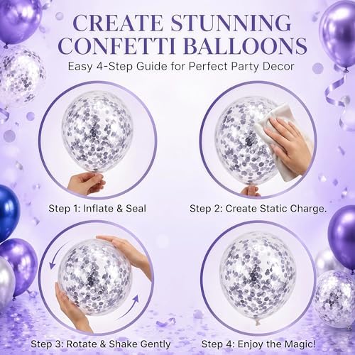 Balloon Column Kit for Floor or Table for Party Wedding in 2 Count (Pack of 1) in Midnight Purple Blue, alternate view 6