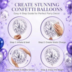 Balloon Column Kit for Floor or Table for Party Wedding in 2 Count (Pack of 1) in Midnight Purple Blue, alternate view 6