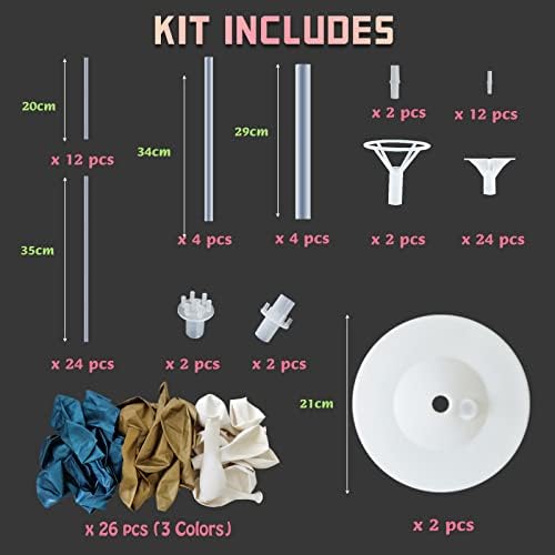 Balloon Column Kit for Floor- Set of 2, Balloon Columns with Stand, Base and Pole, Balloon Tower Backdrop, alternate view 3