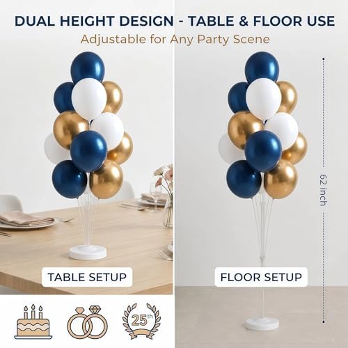 Balloon Column Kit for Floor- Set of 2, Balloon Columns with Stand, Base and Pole, Balloon Tower Backdrop, alternate view 5