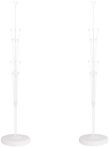 Balloon Column Kit for Floor- Set of 2, Base&Pole, Balloon Stand Holder on Floor or Table Centerpieces Backdrop