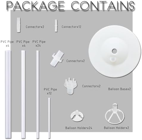 Balloon Column Kit for Floor- Set of 2, Base&Pole, Balloon Stand Holder on Floor or Table Centerpieces Backdrop, alternate