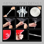 Balloon Column Kit for Floor- Set of 2, Base&Pole, Balloon Stand Holder on Floor or Table Centerpieces Backdrop, alternate
