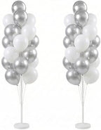 Balloon Column Kit Set of 2 With Balloons Included - with Base, and Pole, Balloon Tower Backdrop Decoration for