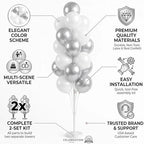 Balloon Column Kit Set of 2 With Balloons Included - with Base, and Pole, Balloon Tower Backdrop Decoration for, alternate