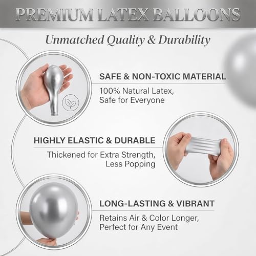 Balloon Column Kit Set of 2 With Balloons Included - with Base, and Pole, Balloon Tower Backdrop Decoration for, alternate