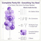 Balloon Column Kit Set of 2 With Balloons Included - with Base, and Pole, Balloon Tower Backdrop Decoration for, alternate