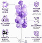 Balloon Column Kit Set of 2 With Balloons Included - with Base, and Pole, Balloon Tower Backdrop Decoration for, alternate