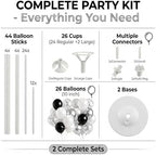 Balloon Column Stand Kit,2 Sets of Assorted Rainbow Balloon Tower Pillar with 10inch Bright Color baloon, alternate view 2