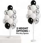 Balloon Column Stand Kit,2 Sets of Assorted Rainbow Balloon Tower Pillar with 10inch Bright Color baloon, alternate view 4