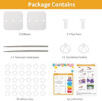 Balloon Column Stand Kit, Set of 2, 6.6ft Height Adjustable Column Kit, Metal Telescopic Pillar Balloon Stand, alternate view