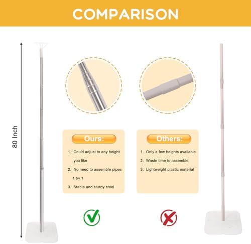 Balloon Column Stand Kit, Set of 2, 6.6ft Height Adjustable Column Kit, Metal Telescopic Pillar Balloon Stand, alternate view