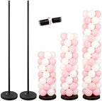 Balloon Column Stand Kit Set of 2, Lightweight Balloon Stands for Table, Reusable Balloon Holder with Metal