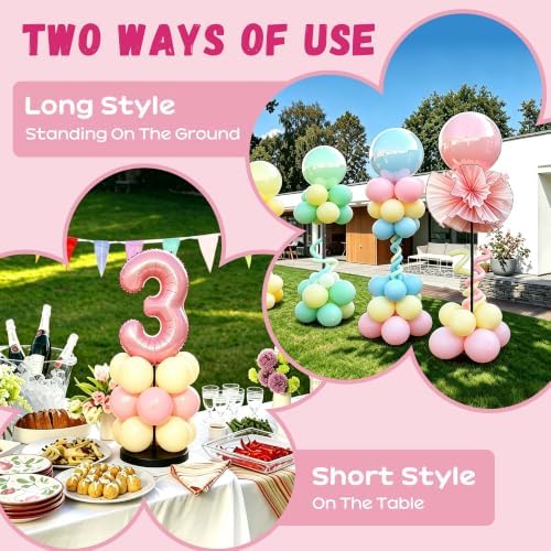 Balloon Column Stand Kit Set of 2, Lightweight Balloon Stands for Table, Reusable Balloon Holder with Metal, alternate view 3