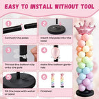 Balloon Column Stand Kit Set of 2, Lightweight Balloon Stands for Table, Reusable Balloon Holder with Metal, alternate view 6