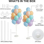 Balloon Column Stand Kit with Balloons, Base and Pole, Balloon Column Kit for Floor or Table Backdrop Decoration, alternate