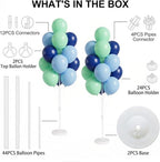 Balloon Column Stand Kit with Base Pole for Floor or Table Party in 2 Count (Pack of 1) in Blue Mint, alternate view 3