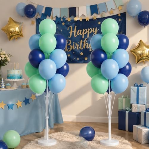 Balloon Column Stand Kit with Base Pole for Floor or Table Party in 2 Count (Pack of 1) in Blue Mint, alternate view 6