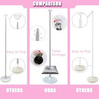Balloon Column Stand Set of 2, Adjustable 7 Feet Ballon Arch Stands with Bases for Floor, Tall Baloon Tower, alternate view 2