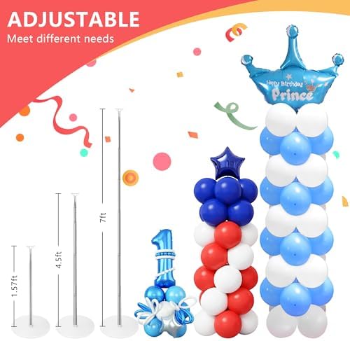Balloon Stand, Balloon Arch Stand, 7 Feet Balloon Arch Kit of 2, Adjustable Metal Balloon Column Stand for, alternate view 5